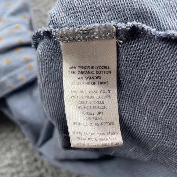 Toad&Co Dress Womens Large Blue Cue Wrap Long Sleeve Polka Dot Tencel Casual - Picture 8 of 10